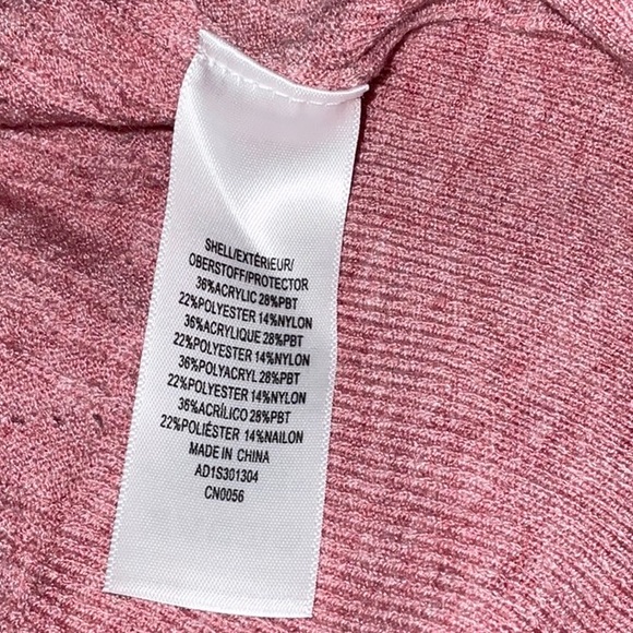 ADRIANA PAPELL CABLE KNIT BALLOON SLEEVE CREW NECK HEATHER BLUSH M NWT - Picture 7 of 7